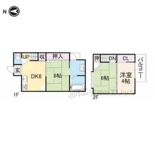 京都府京都市西京区樫原釘貫【一戸建】の間取り