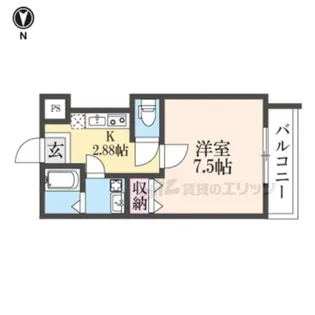 ビエノス京都花園【2階】の間取り