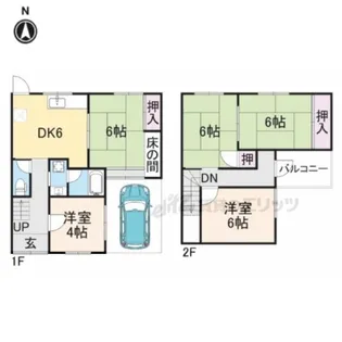 奈良県大和高田市大字曽大根【一戸建】の間取り