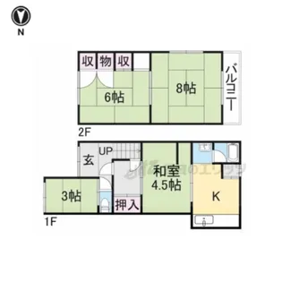 奈良県北葛城郡王寺町畠田3丁目【一戸建】の間取り