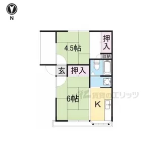 京都府宇治市伊勢田町遊田【一戸建】の間取り