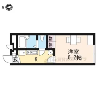 1Kの間取り画像