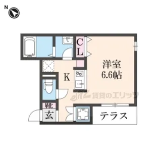 tomoe【102号室】の間取り