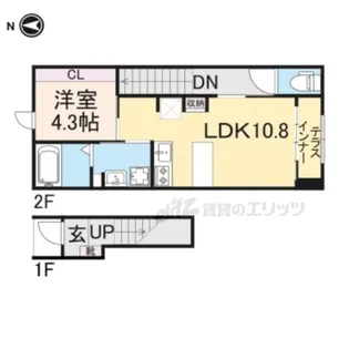 1LDKの間取り画像