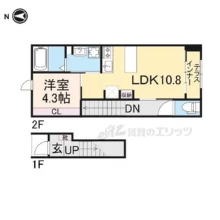 1LDKの間取り画像