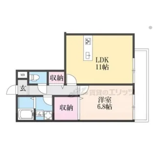 CHOU CHOU KUZUHA ASAHI【1階】の間取り