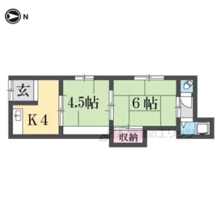 池田西町ハイツ【201号室】の間取り