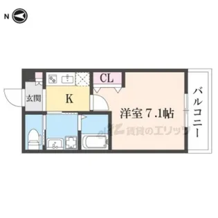 UNI FLAT 奈良法蓮町【3階】の間取り