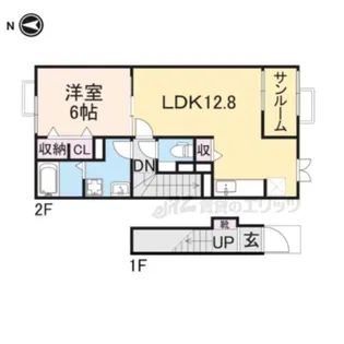 サンリットタウン日高Ⅱ【2階】の間取り