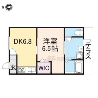京都府京都市右京区西院春栄町【テラスハウス】の間取り