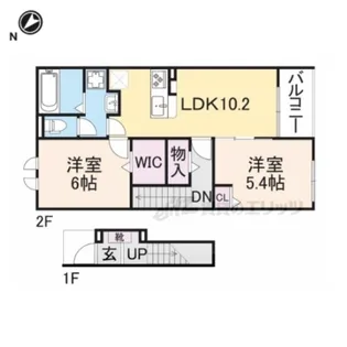 カルム敷島【2階】の間取り
