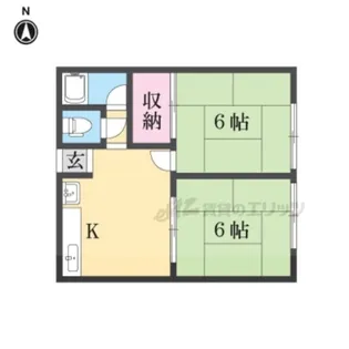 ハイツ大栄【201号室】の間取り