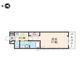 1Kの間取り画像