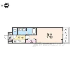 1Kの間取り画像