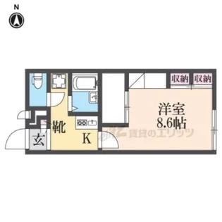 レオパレス旭町【1階】の間取り