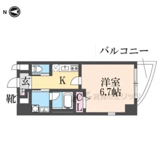 リエス尼崎東【901号室】の間取り