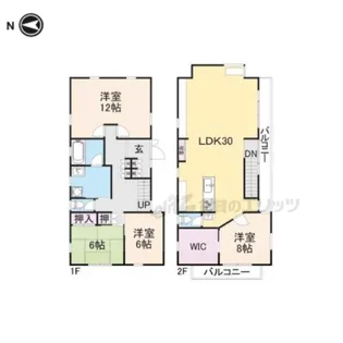 奈良県天理市川原城町【一戸建】の間取り