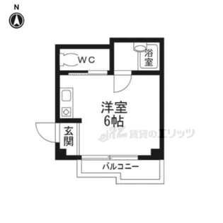 ハイツ菱屋【2B号室】の間取り