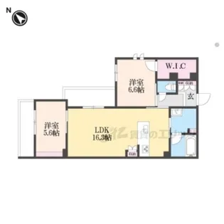 シャーメゾン リベル【1階】の間取り