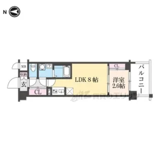 1LDKの間取り画像