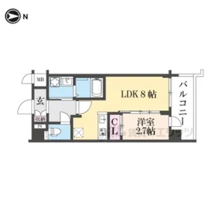 「アドバンス京都クラッセ」【3階】の間取り