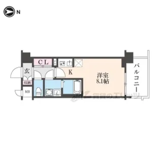 アドバンス京都クラッセ【6階】の間取り