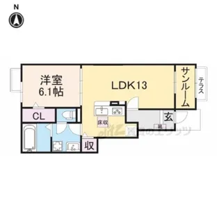 カーサ サリチェ【1階】の間取り
