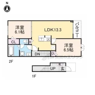 カーサ サリチェ【2階】の間取り