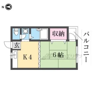 平方ハイツ【2階】の間取り