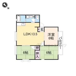 ワイドヒル山之上【1階】の間取り