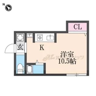 大宅打明町アパート【北側号室】の間取り