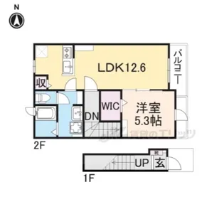 エヴァ グリーン ヴィラ?【2階】の間取り