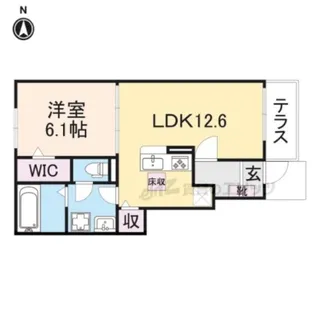 エヴァ グリーン ヴィラ?【1階】の間取り