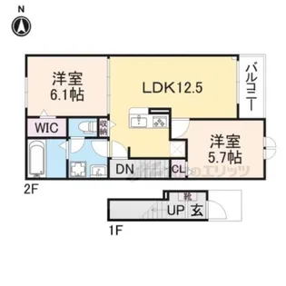 エヴァ グリーン ヴィラ?【2階】の間取り