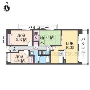 ヴェール園田【4階】の間取り