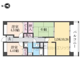 ヴェール園田【10階】の間取り