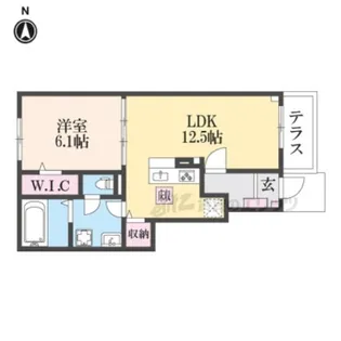 クレールシャトー【1階】の間取り