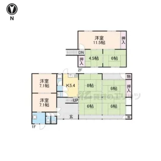 滋賀県米原市上多良【一戸建】の間取り