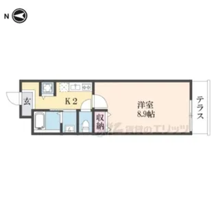 MAISON DOUCE浜大津【104号室】の間取り