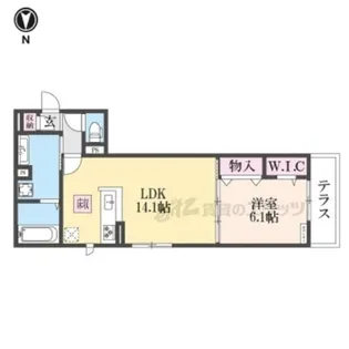 アイル京都八条【1階】の間取り