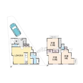 京都府乙訓郡大山崎町大山崎字下植野小字宮本【一戸建】の間取り