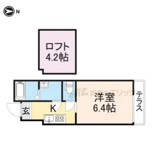 1Kの間取り画像