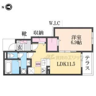 メゾン・デ・プリューム【1階】の間取り