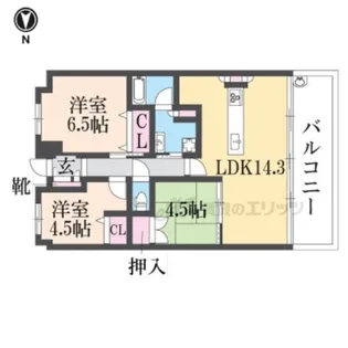 プレミスト奈良三条通り【509号室】の間取り