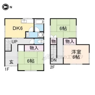 滋賀県長浜市平方町【一戸建】の間取り