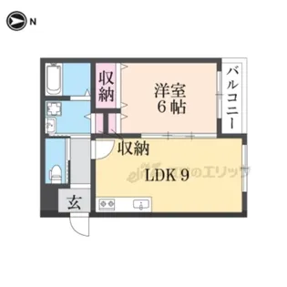 オルセット長尾B棟【1階】の間取り