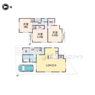 京都府乙訓郡大山崎町下植野小字宮本【一戸建】の間取り