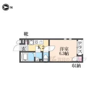 クレイノときの杜【1階】の間取り