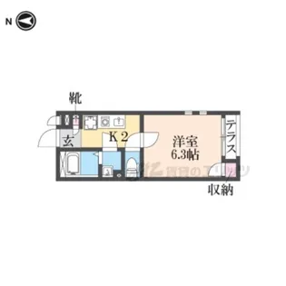 クレイノときの杜【1階】の間取り
