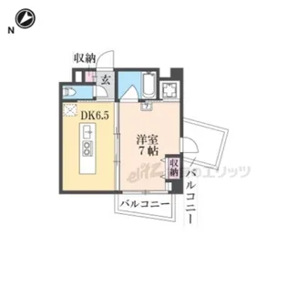WANARI【301号室】の間取り